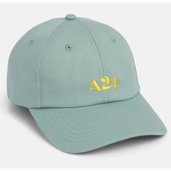 A24 SPRING LOGO HAT SKY BLUE WITH YELLOW EMBROIDERY; NO LONGER AVAIL ON WEBSITE - Picture 2 of 3